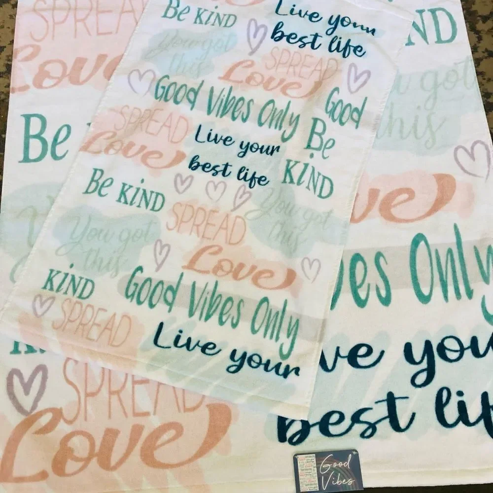 NWT Positive Words 3-pc Bath Towels Set